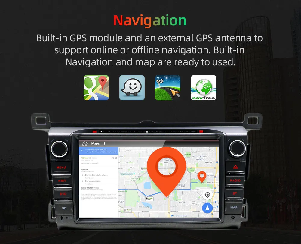 Best PX6 Car GPS DVD Player For TOYOTA RAV4 2013 2014 2015 Car Multimedia Audio Video Stereo Wifi SWC Bluetooth HDMI AMP 7851 16