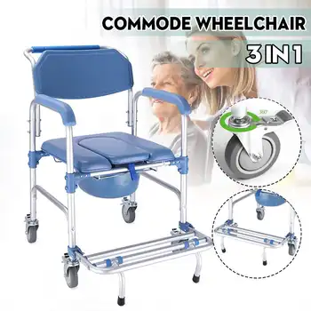 3 in 1 Commode Wheelchair Bedside Toilet & Shower Seat Bathroom Rolling Chair Aluminum Alloy Waterproof Comfortable Wheelchair
3 in 1 Commode Wheelchair Bedside Toilet & Shower Seat Bathroom Rolling Chair Aluminum Alloy Waterproof Comfortable Wheelchair