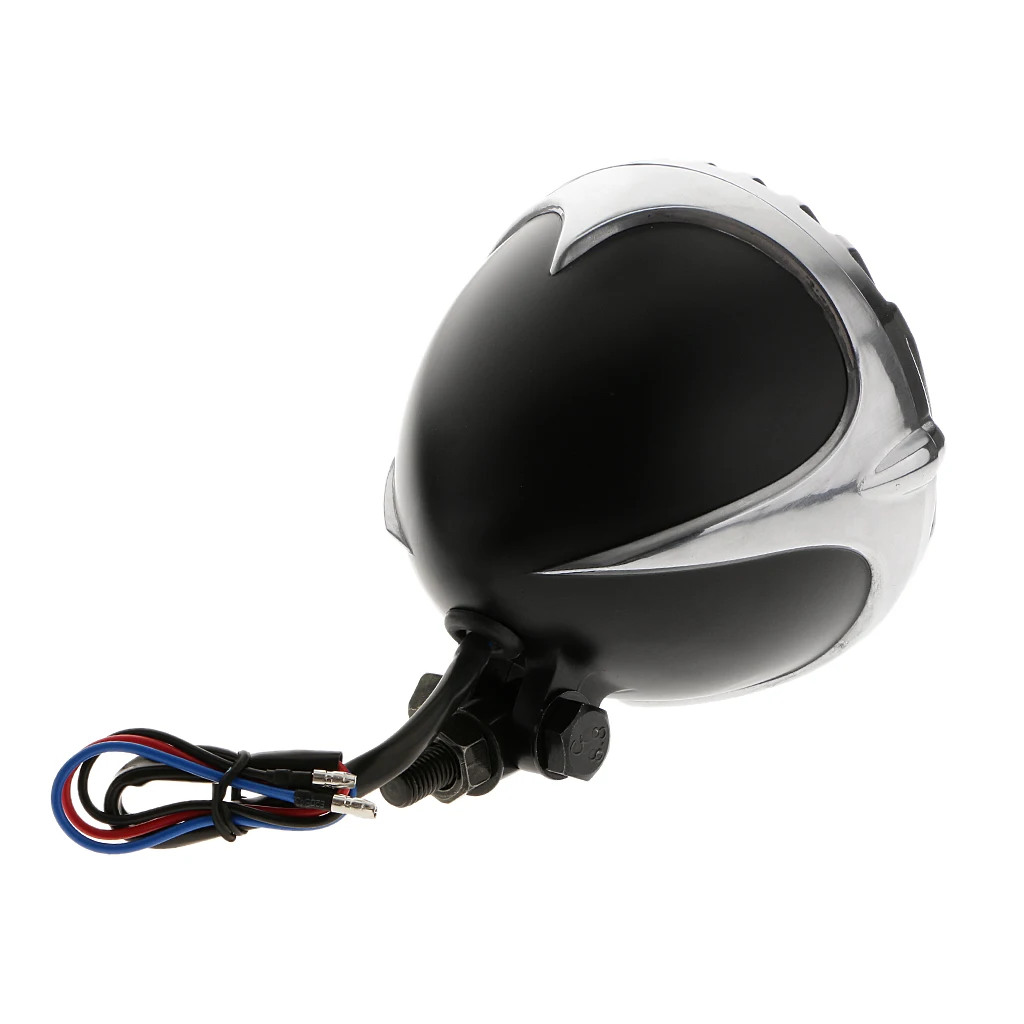 Motorcycle Head Light Finned Grill Cover Housing Lens For Harley Chopper Bob Motorcycle Head Light Finned Grill Cover Housing Lens For Harley Chopper Bob