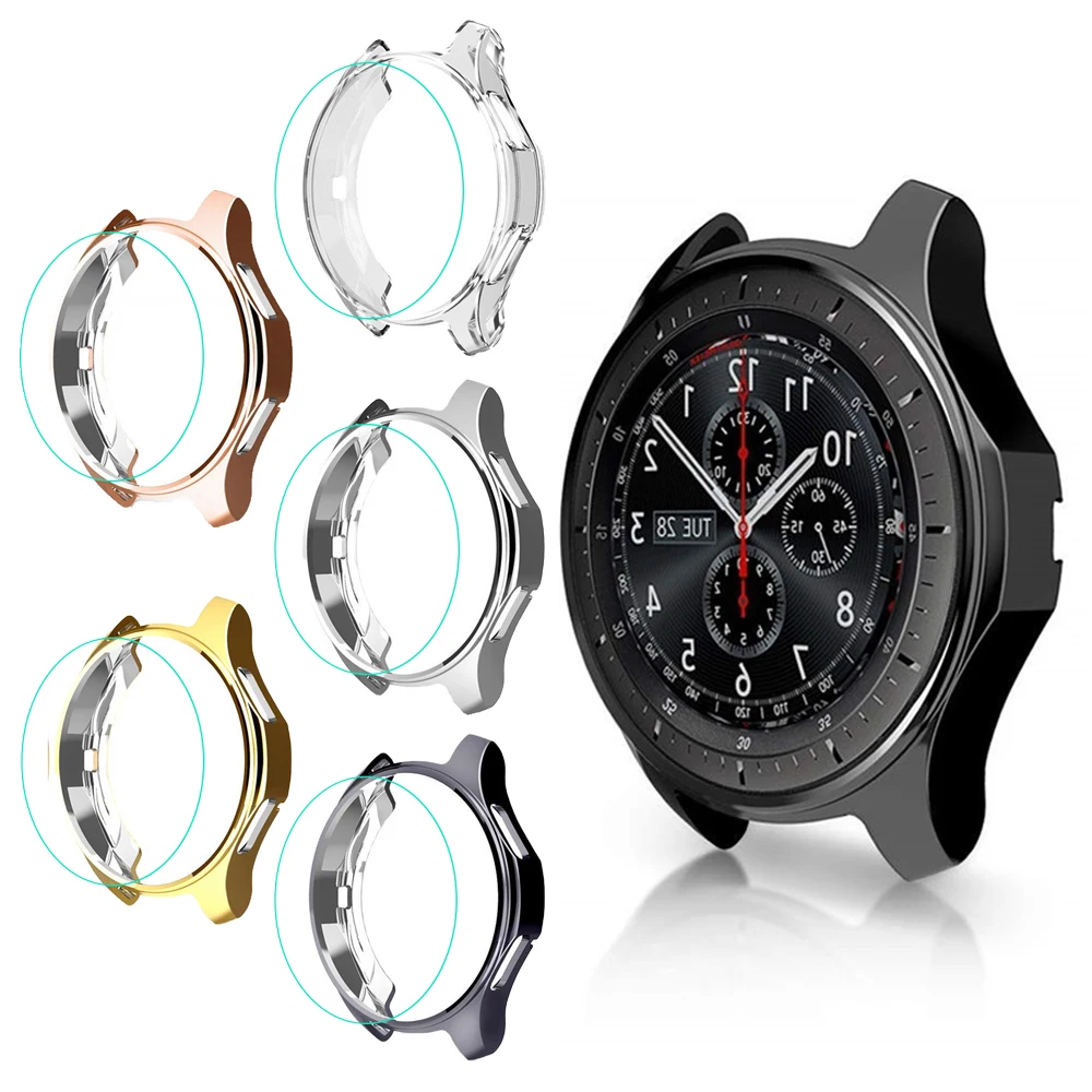 Чехол для Samsung Galaxy Watch active 46 мм 42 + пленка galss Gear S3 frontier Бампер Мягкий защитный чехол