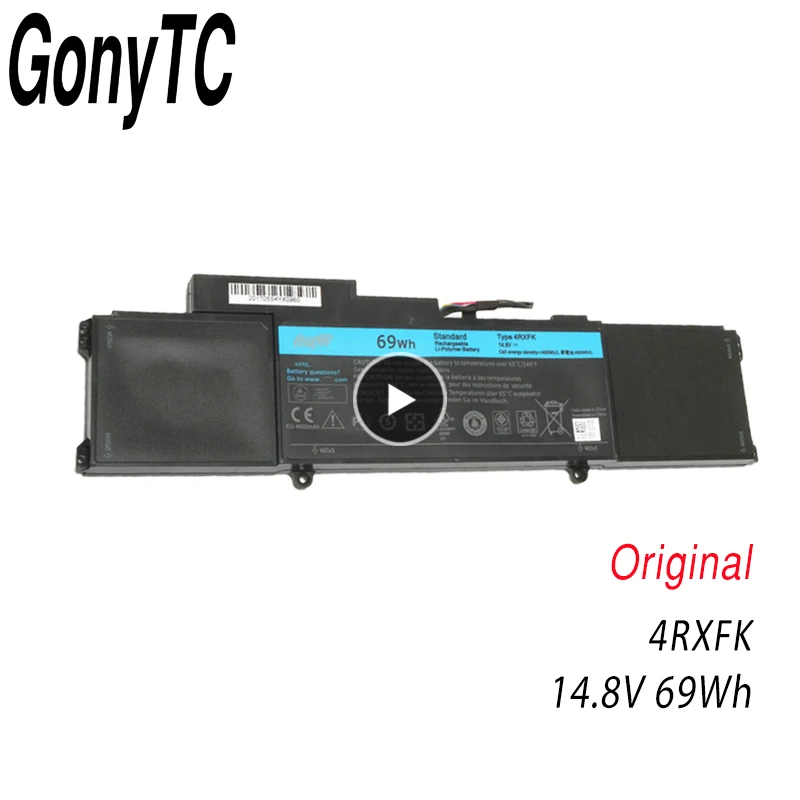 GONYTC 14.8v 69Wh New Original 4RXFK Battery for Dell XPS 14 Ultrabook XPS L421 L142x 14-L421x XPS 14 L421X Laptop C1JKH FFK56
GONYTC 14.8v 69Wh New Original 4RXFK Battery for Dell XPS 14 Ultrabook XPS L421 L142x 14-L421x XPS 14 L421X Laptop C1JKH FFK56