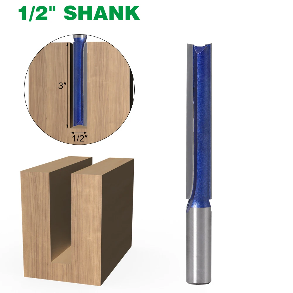 1PC 1/2" 12.7MM Shank Milling Cutter Wood Carving Extra long 3" Blade 1/2" Cutting Dia. Straight Router Bit Woodworking Cutter
1PC 1/2" 12.7MM Shank Milling Cutter Wood Carving Extra long 3" Blade 1/2" Cutting Dia. Straight Router Bit Woodworking Cutter