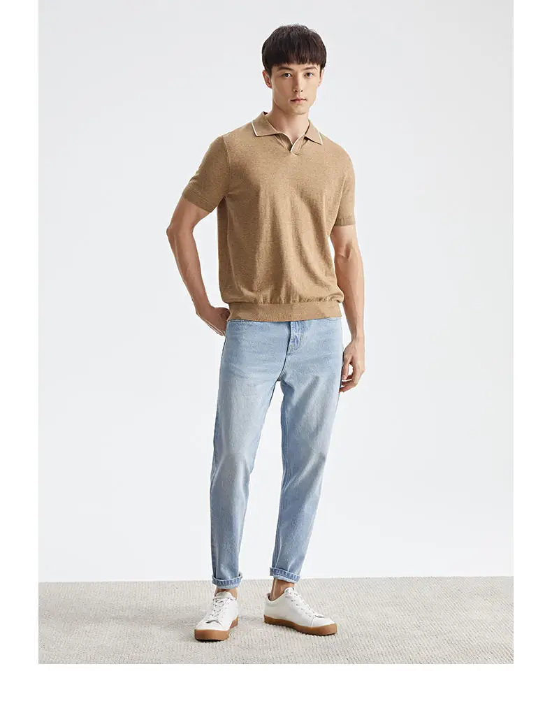 MuLS Brand Male Polo Shirt Men Quality Combed Cotton Summer Solid Knit Sweater Polo Male Pullover Trun-down Collar Plus Size 4XL 07