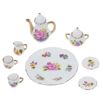 8 pcs/lot Cute Miniature Dollhouse Dinnerware Porcelain Tea Set Tableware Cup Plate Colorful Floral Print
8 pcs/lot Cute Miniature Dollhouse Dinnerware Porcelain Tea Set Tableware Cup Plate Colorful Floral Print