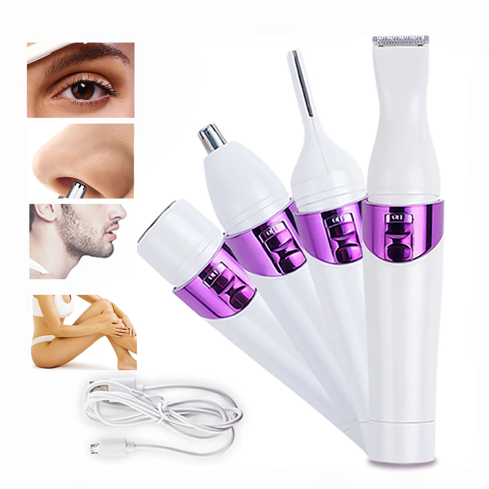 Multi-function 4 in 1 Lady Depilator Electric Lipstick Shaver USB Charging Hair Removal Machine Depilatory Device kit Haircut To
Multi-function 4 in 1 Lady Depilator Electric Lipstick Shaver USB Charging Hair Removal Machine Depilatory Device kit Haircut To