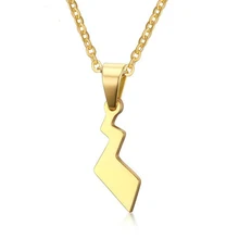 11x25 5 мм Покемон хвост Пикачу ожерелье для женщин Золотой Цвет в