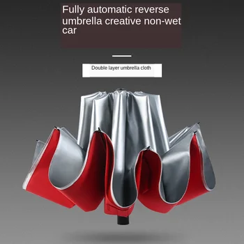 E-FOUR Umbrella Inverted Umbrella Windproof Travel Umbrella with Teflon Coating and Reflective Stripe 10 Ribs Compact Car Sets
E-FOUR Umbrella Inverted Umbrella Windproof Travel Umbrella with Teflon Coating and Reflective Stripe 10 Ribs Compact Car Sets