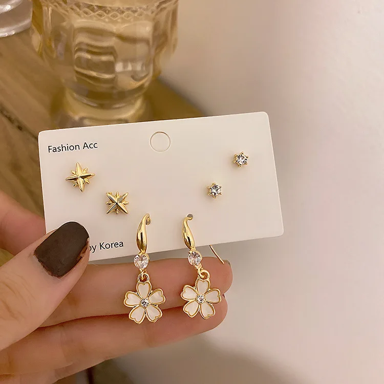 Goddness Delicate 6pcs Set Jewelry Cherry Flower Heart Mermaid Tail Clover Rhinestone Insert Drop&Stud Earrings S925 Post Needle
Goddness Delicate 6pcs Set Jewelry Cherry Flower Heart Mermaid Tail Clover Rhinestone Insert Drop&Stud Earrings S925 Post Needle