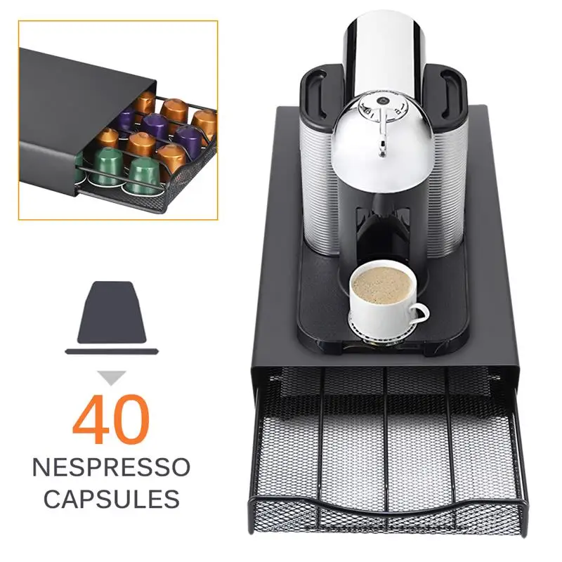 40 Pods Coffee Pod Holder Storage Drawer Coffee Capsules Organizer Heat Resistant Durable Kitchen Coffee Tool Big capacity
40 Pods Coffee Pod Holder Storage Drawer Coffee Capsules Organizer Heat Resistant Durable Kitchen Coffee Tool Big capacity