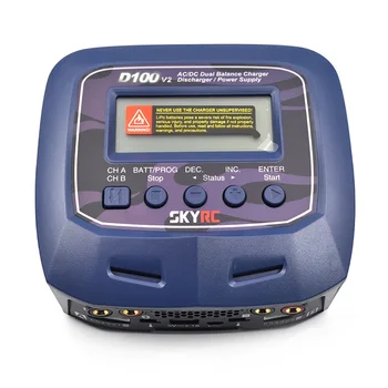 YUFAY SKYRC D100 V2 Charger Dual Output Intelligent Balance Charger Discharger Charge LiFe LiIon LiHV NiMH NiCd LiPo
YUFAY SKYRC D100 V2 Charger Dual Output Intelligent Balance Charger Discharger Charge LiFe LiIon LiHV NiMH NiCd LiPo