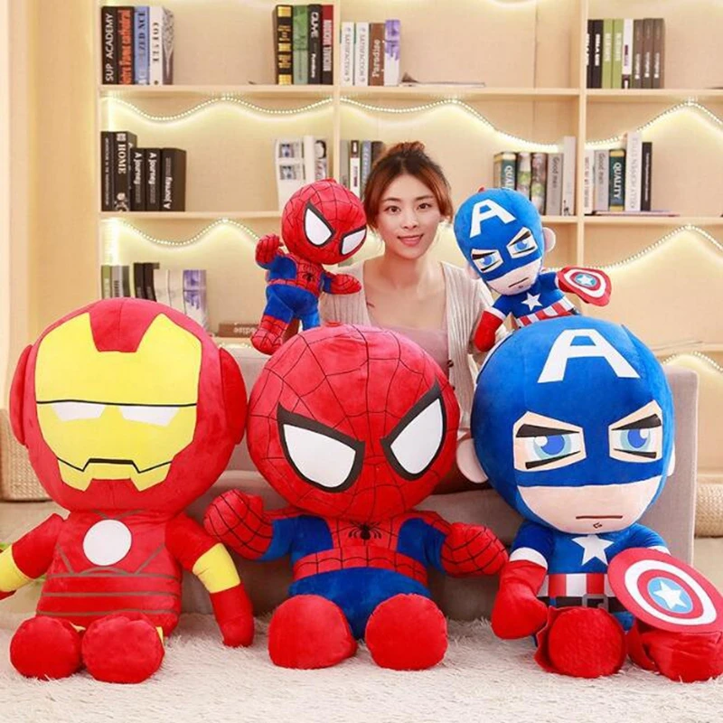 25cm/35cm/45cm Soft Stuffed Super Hero Captain America Iron Man Spiderman Plush Toys The Avengers Movie Dolls for Kids toys Gift
25cm/35cm/45cm Soft Stuffed Super Hero Captain America Iron Man Spiderman Plush Toys The Avengers Movie Dolls for Kids toys Gift