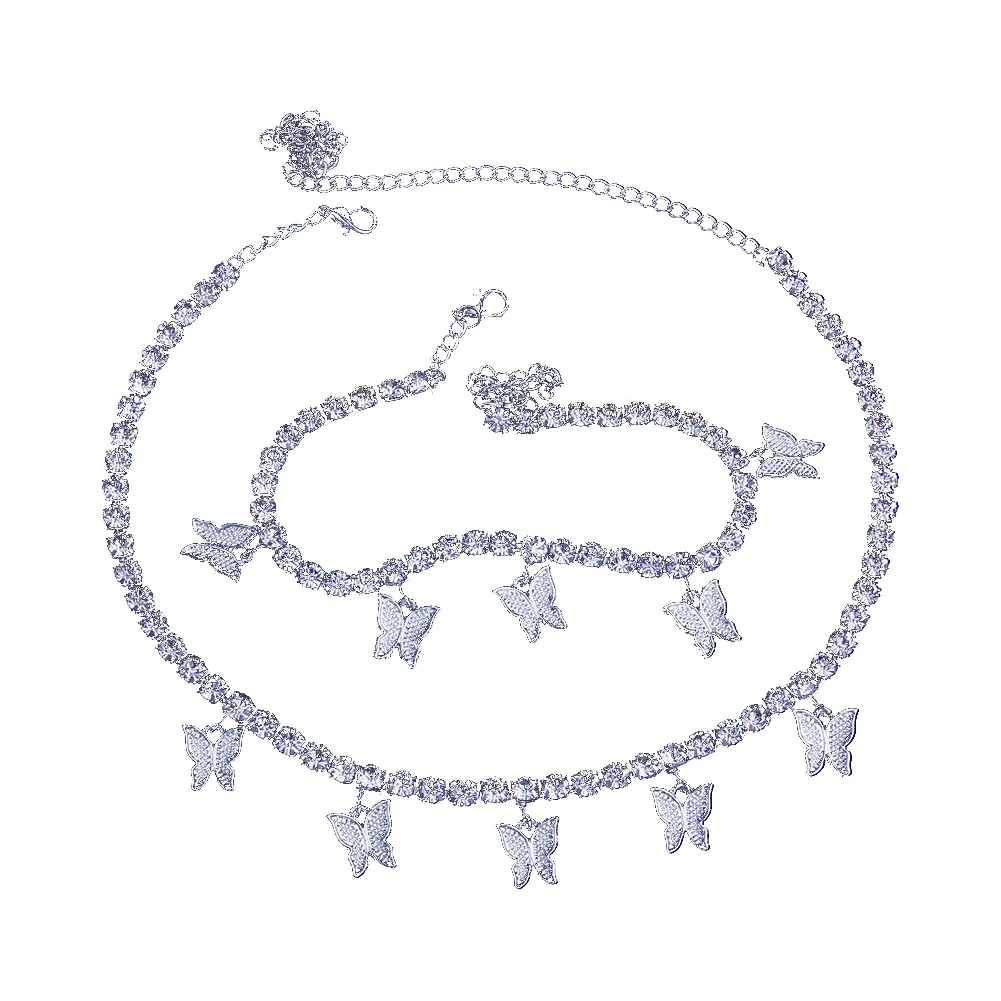 StoneFans Butterfly Necklace and Anklet set Girls Rhinestone Fashion Jewelry Set for Women Party Jewelry Accessories 8 Hcaddbcc2d21f4d69b608d55ff2c827c9l