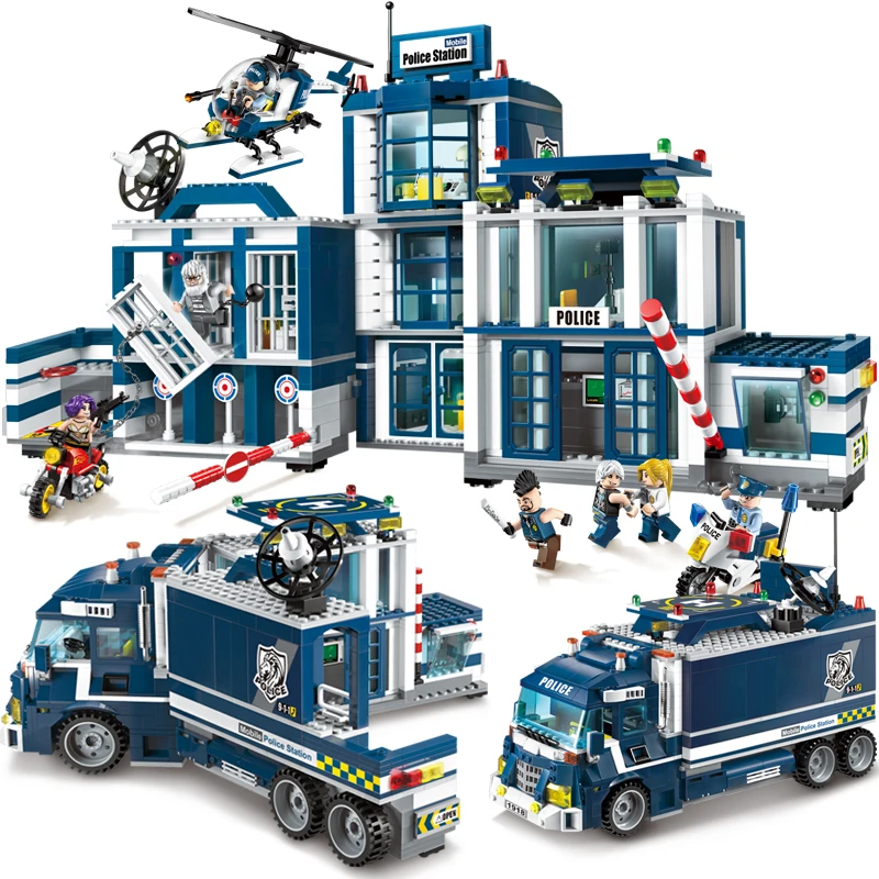 2 in 1 City SWAT Police Command Truck Model Building Blocks Police Station Compatible Legoness Educational Children Toys Gift
2 in 1 City SWAT Police Command Truck Model Building Blocks Police Station Compatible Legoness Educational Children Toys Gift
