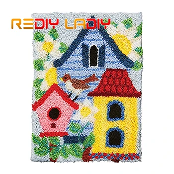Latch Hook Rug Kit Crocheting Carpet Rug Color Birdhouse Acrylic Yarn Pre-Printed Canvas Cushion Mat DIY Crochet Tapestry Crafts 
Latch Hook Rug Kit Crocheting Carpet Rug Color Birdhouse Acrylic Yarn Pre-Printed Canvas Cushion Mat DIY Crochet Tapestry Crafts