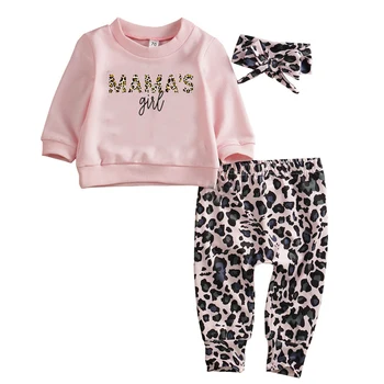 Newborn Baby Girls Clothes Set Pink Letter Long Sleeve Sweatshirt Tops Leopard Print Long Pants Children Set Baby Girls Clothing
Newborn Baby Girls Clothes Set Pink Letter Long Sleeve Sweatshirt Tops Leopard Print Long Pants Children Set Baby Girls Clothing
