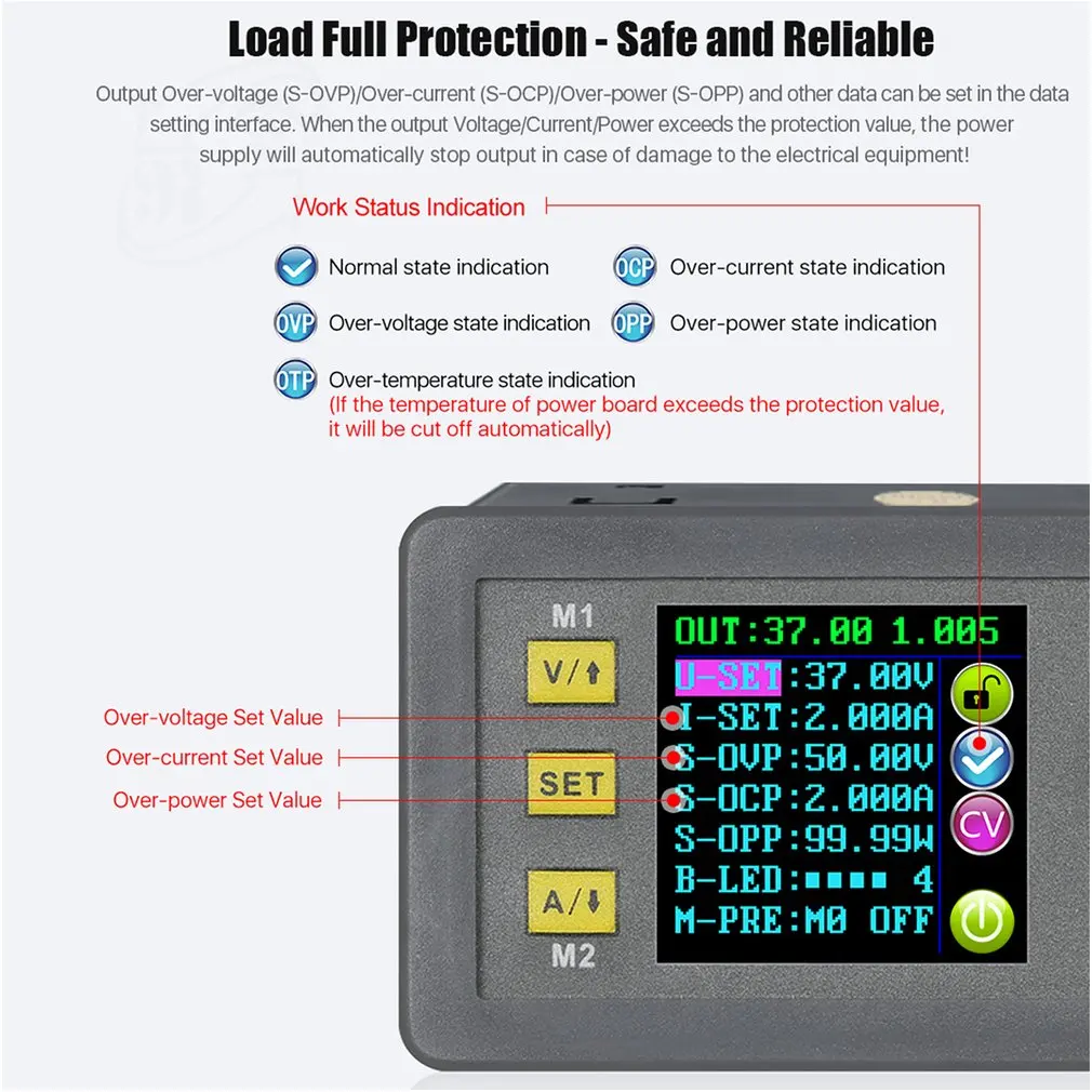 New DPH5005 Buck-boost Converter Constant Voltage Current Programmable Digital Control Power Supply Color LCD Voltmeter 50V 5A
New DPH5005 Buck-boost Converter Constant Voltage Current Programmable Digital Control Power Supply Color LCD Voltmeter 50V 5A