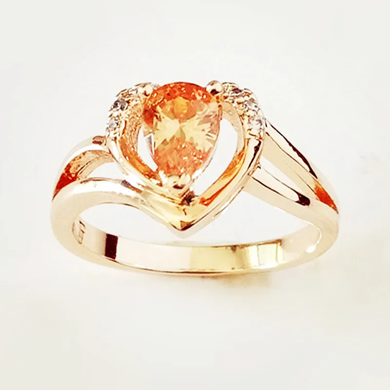 Новое Женское кольцо обручальные кольца модные ювелирные изделия в форме сердца