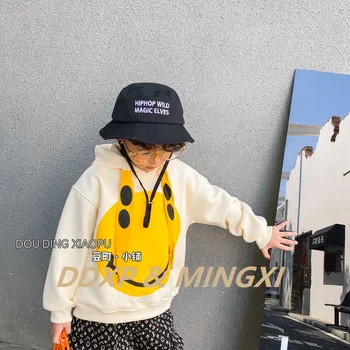 Children's clothing 2020 late autumn and winter children's sweater children's smiley plus fleece hooded pullover
Children's clothing 2020 late autumn and winter children's sweater children's smiley plus fleece hooded pullover