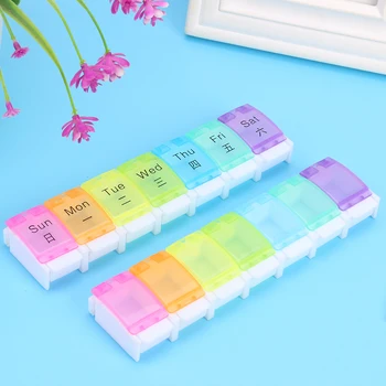 Multi-functional 7 Day Weekly Rainbow Pill Medicine Storage Dispenser Box Practical Durable Portable Tablet Button Holder
Multi-functional 7 Day Weekly Rainbow Pill Medicine Storage Dispenser Box Practical Durable Portable Tablet Button Holder