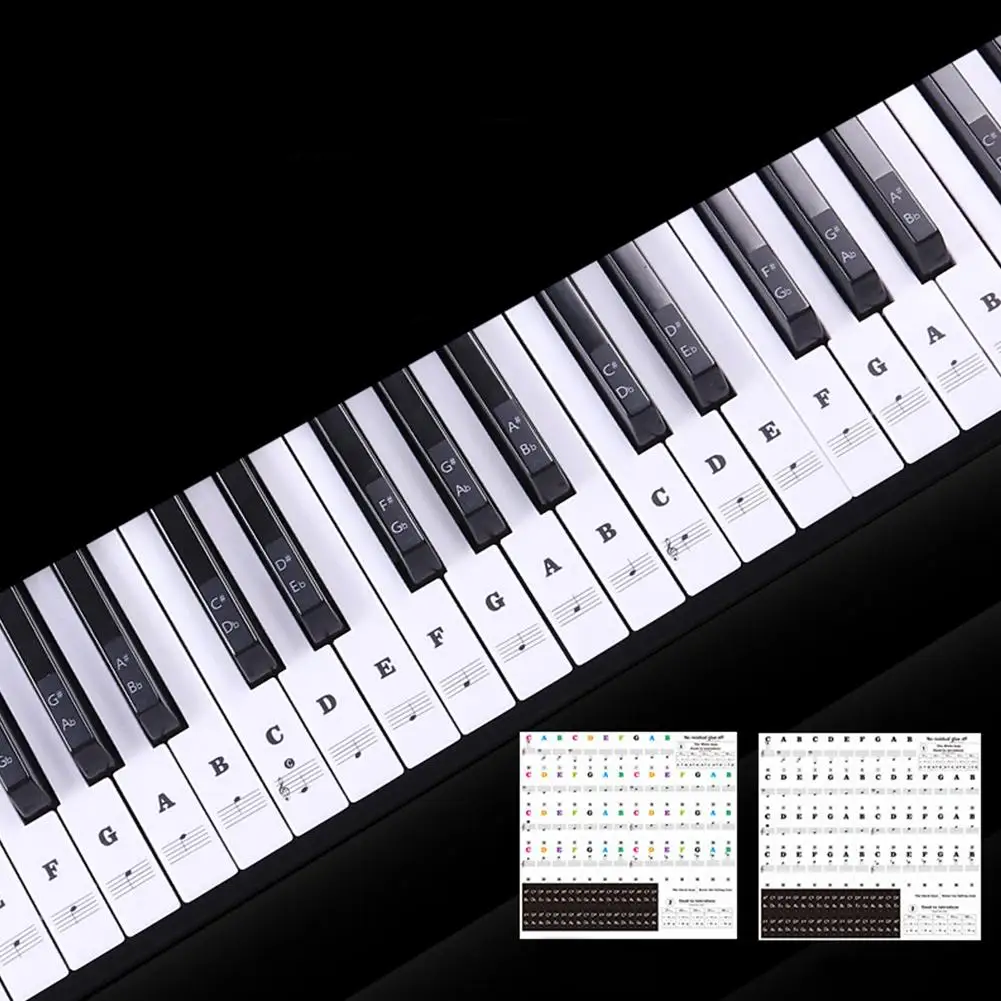 88 Keys Electronic Keyboard Piano Sticker Transparent Non-glue Piano Keyboard Sticker Music Notes Piano Learning Pratice Aids
88 Keys Electronic Keyboard Piano Sticker Transparent Non-glue Piano Keyboard Sticker Music Notes Piano Learning Pratice Aids