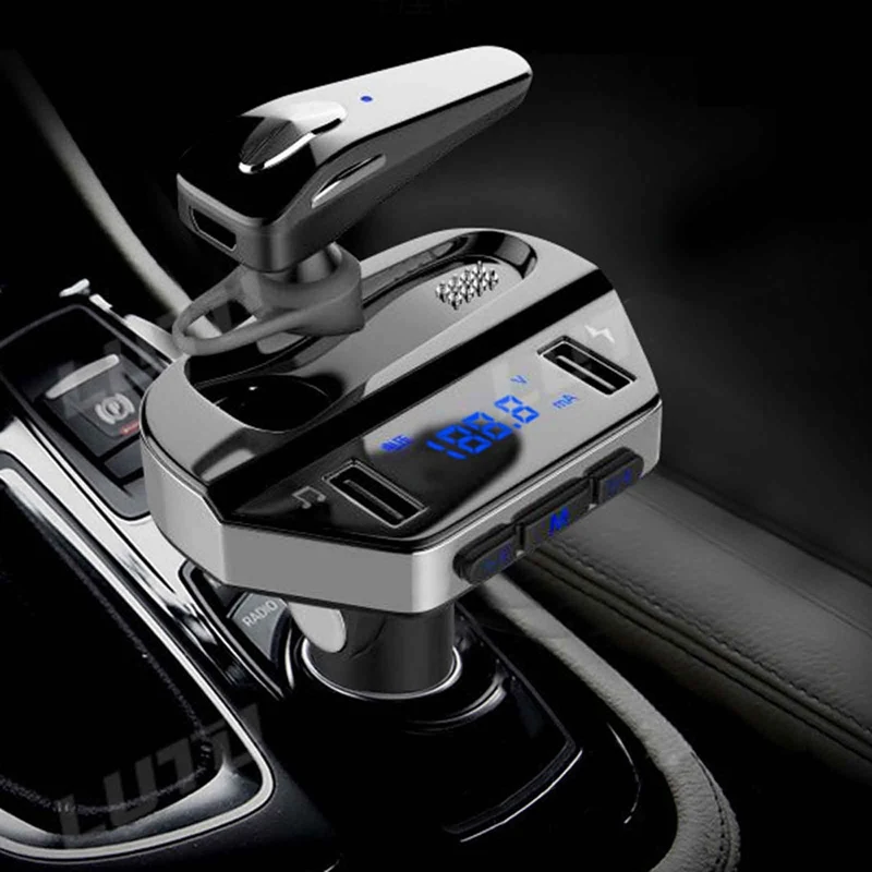 New Bluetooth FM Transmitter Car Radio Adapter Wireless Earphone Auto Music Player Phone Call Handsfree Dual USB Quick Charger
New Bluetooth FM Transmitter Car Radio Adapter Wireless Earphone Auto Music Player Phone Call Handsfree Dual USB Quick Charger