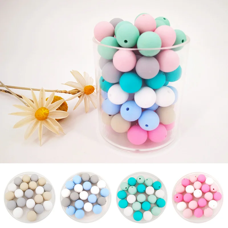 30pcs Mixed color 15mm Silicone Teething Beads Round for Necklace Chews Pacifier Chain Clips Beads Soft Texture Silicone
30pcs Mixed color 15mm Silicone Teething Beads Round for Necklace Chews Pacifier Chain Clips Beads Soft Texture Silicone