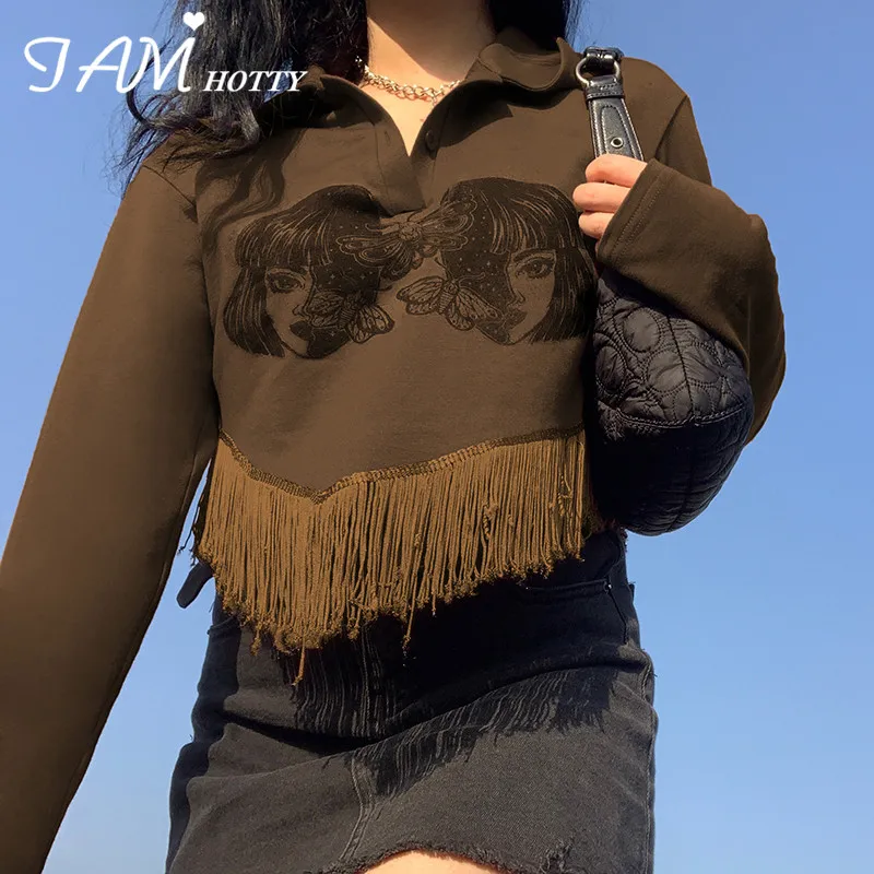 IAMHOTTY Y2K мультяшный графический принт женский Harajuku укороченные свитшоты Толстовка с длинным рукавом на пуговицах Fairycore Grunge Top
IAMHOTTY Y2K мультяшный графический принт женский Harajuku укороченные свитшоты Толстовка с длинным рукавом на пуговицах Fairycore Grunge Top