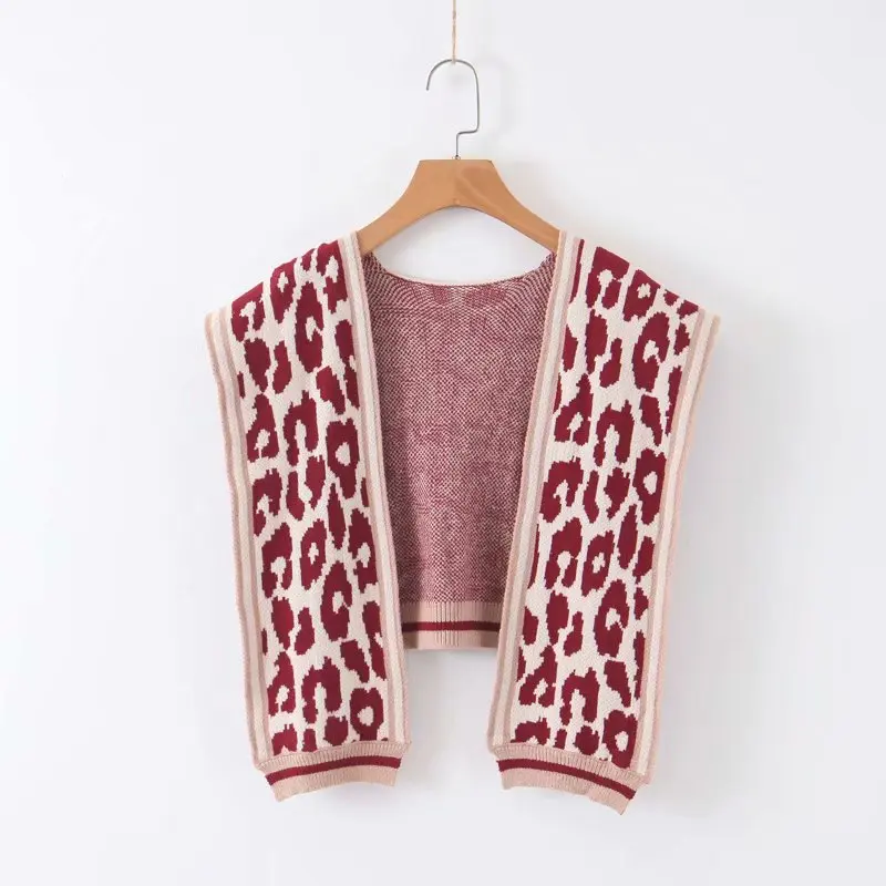 MY629 European Uinque Leopard Print Striped Edge Wrapped Vest Women's Chic Waistcoat
MY629 European Uinque Leopard Print Striped Edge Wrapped Vest Women's Chic Waistcoat