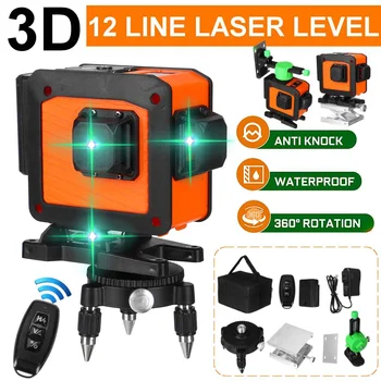 Laser Level Green 12 Lines 3D Level Self-Leveling 360 Horizontal And Vertical Cross Super Powerful Green Laser Level
Laser Level Green 12 Lines 3D Level Self-Leveling 360 Horizontal And Vertical Cross Super Powerful Green Laser Level
