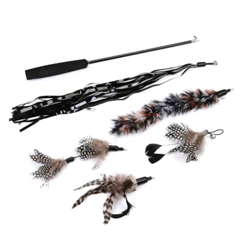 6PCS Pet Cat Toy Three-Section Telescopic Feather Replacement Head Funny Cat Stick Black Suit Pet Supplies 
6PCS Pet Cat Toy Three-Section Telescopic Feather Replacement Head Funny Cat Stick Black Suit Pet Supplies