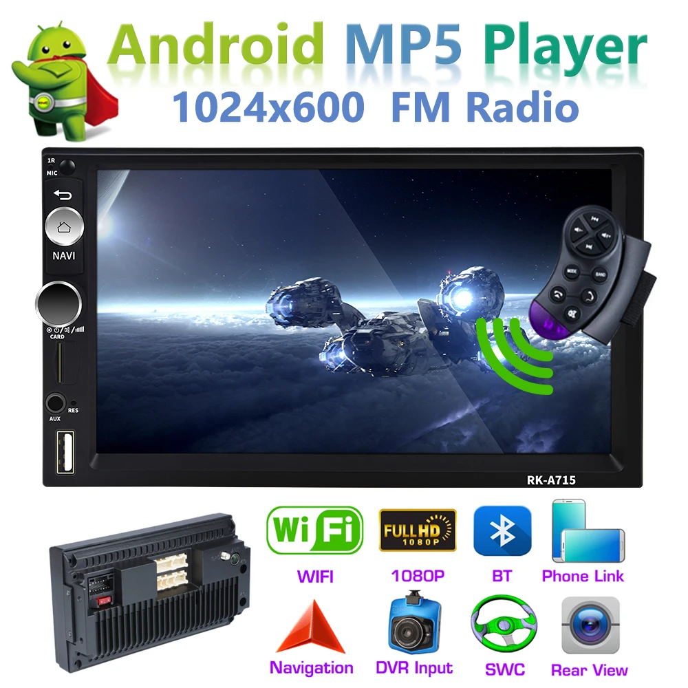 7 Inched Universal GPS Navigation MP5 player Android 8.1 Bluetooth 2.5-D Screen Car Radio All-in-one
7 Inched Universal GPS Navigation MP5 player Android 8.1 Bluetooth 2.5-D Screen Car Radio All-in-one