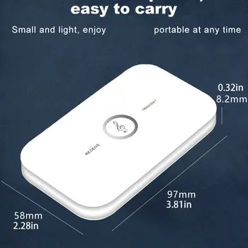 B6 Wireless Audio Receiver Transmitter 5.0 Portable White 2 in 1 With LCD Display Mini Wireless Audio Adapter for TV Car
B6 Wireless Audio Receiver Transmitter 5.0 Portable White 2 in 1 With LCD Display Mini Wireless Audio Adapter for TV Car