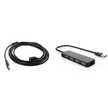 Ultra Slim USB Hub 4-Port USB 2.0 Hub Black & USB 2.0 a MALE to a FEMALE Extension Cable Cord Extender for PC Laptop Black
Ultra Slim USB Hub 4-Port USB 2.0 Hub Black & USB 2.0 a MALE to a FEMALE Extension Cable Cord Extender for PC Laptop Black