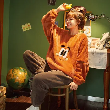 2020 Couple Pajama Sets Thick Warm Winter Flannel Sleepwear Pajamas Women Autumn Comfort Long Sleeves Pajamas Suit Homewear
2020 Couple Pajama Sets Thick Warm Winter Flannel Sleepwear Pajamas Women Autumn Comfort Long Sleeves Pajamas Suit Homewear