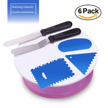 Easy To Store Detachable 29cm Plastic Mounting Turntable Anti-skid Base Cake Turntable With Aluminum Scraper
Easy To Store Detachable 29cm Plastic Mounting Turntable Anti-skid Base Cake Turntable With Aluminum Scraper