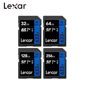 

Lexar SD Card 32GB SDHC U1 V10 633x Professional Memory Card 256GB 128GB 64GB SDXC V30 C10 U3 Flash Card For Camera