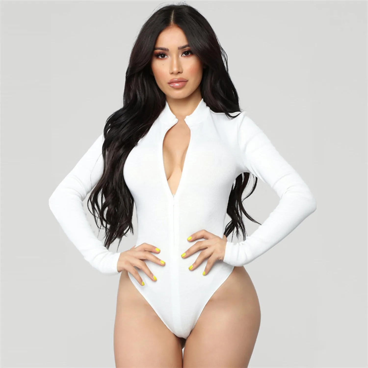 Spring and summer zipper long sleeve bodysuit bottoms ins slim zipper long sleeve pit strip bodysuit knitted bottoming shirt
Spring and summer zipper long sleeve bodysuit bottoms ins slim zipper long sleeve pit strip bodysuit knitted bottoming shirt