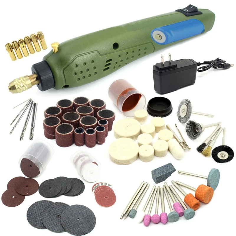 Mini Power Rotary Tool Electric Drill + Grinding Accessories Set For Dremel Engraving Machine Electric Tool Kit-Us Plug
Mini Power Rotary Tool Electric Drill + Grinding Accessories Set For Dremel Engraving Machine Electric Tool Kit-Us Plug