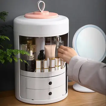 Rotating Cosmetic Storage Box Display Shelf Dust-proof Desktop Vanity Case Household Portable Mask Skin Care Product Rack
Rotating Cosmetic Storage Box Display Shelf Dust-proof Desktop Vanity Case Household Portable Mask Skin Care Product Rack