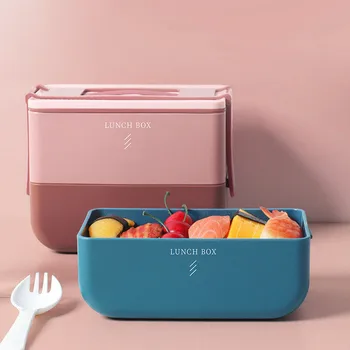 Japanese-style Double Layer Plastic Lunch Box Student Heat Cold-resistant Beento Box Kitchen Microwavable Food Container
Japanese-style Double Layer Plastic Lunch Box Student Heat Cold-resistant Beento Box Kitchen Microwavable Food Container