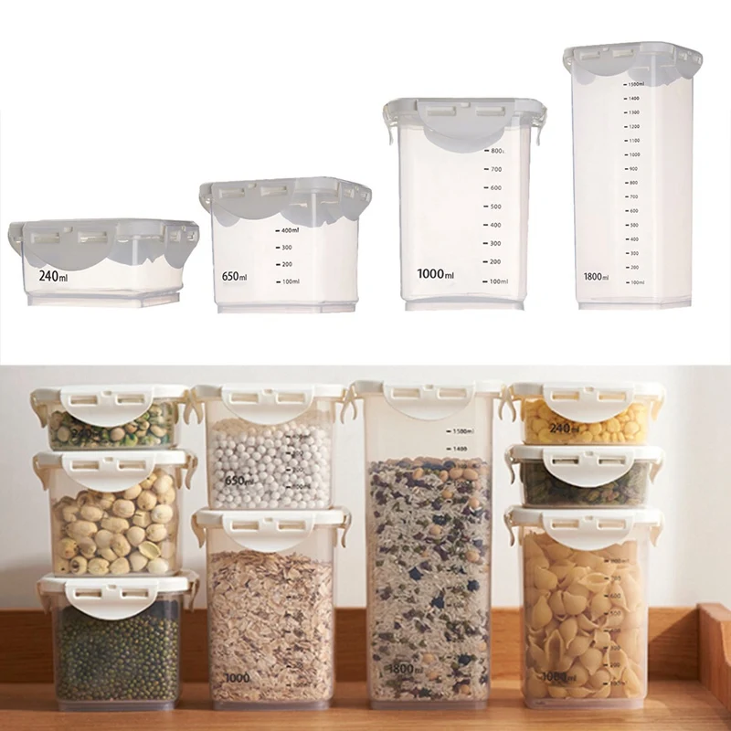 Storage Box Bean Grain Spice Food Grain Plastic Storage Box For Kitchen Fridge Container Sealed Storage Case with Scale
Storage Box Bean Grain Spice Food Grain Plastic Storage Box For Kitchen Fridge Container Sealed Storage Case with Scale