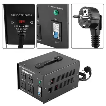 3000VA Voltage Regulator Converter Transformer 220v to 110V Step Up/Down (EU plug).
3000VA Voltage Regulator Converter Transformer 220v to 110V Step Up/Down (EU plug).
