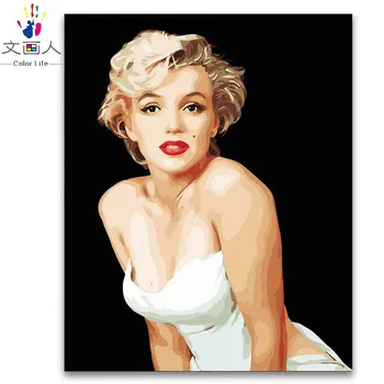 Colors paints by numbers Marilyn Monroe and Audrey Hepburn Elegant sexy female pictures paintings by numbers with kits framed 
Colors paints by numbers Marilyn Monroe and Audrey Hepburn Elegant sexy female pictures paintings by numbers with kits framed