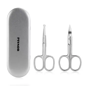 2pcs Safe Facial Grooming Scissors Set Nose Vibrissa Nostril Ear Hair Scissor with Mustache Beard Trimmer Sicissor 
2pcs Safe Facial Grooming Scissors Set Nose Vibrissa Nostril Ear Hair Scissor with Mustache Beard Trimmer Sicissor