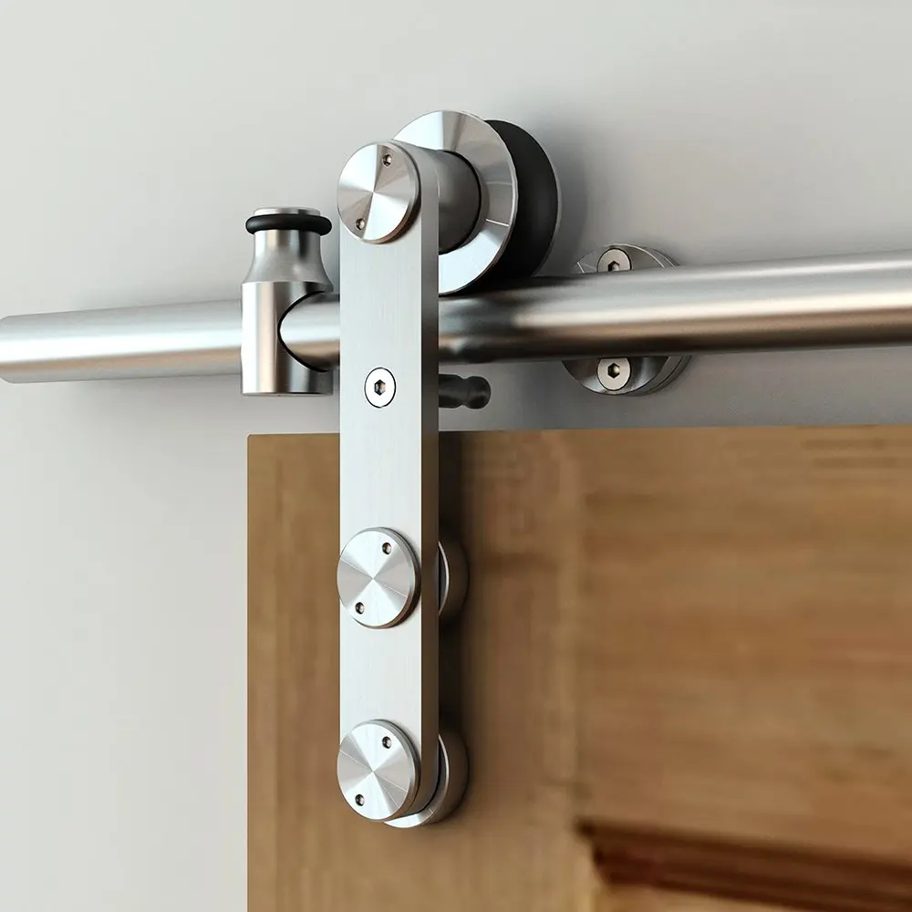 2 Stainless Steel Brushed Sliding Barn Door Hardware Hanger Rollers,Side Mount Basic Wheel
2 Stainless Steel Brushed Sliding Barn Door Hardware Hanger Rollers,Side Mount Basic Wheel
