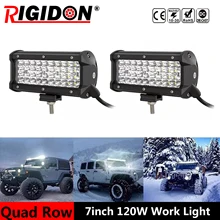 RIGIDON 2PCS 4-Row 7INCH 120W Spot Light LED Work Light Car Headlight for Jeep Offroad 4x4WD SUV UTE ATV Fog Lights Truck Lamp
RIGIDON 2PCS 4-Row 7INCH 120W Spot Light LED Work Light Car Headlight for Jeep Offroad 4x4WD SUV UTE ATV Fog Lights Truck Lamp