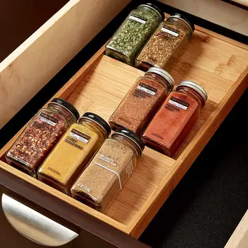 Multi-purpose Natural Bamboo Spice Rack Silverware Holder Three-layer Container For Store Various Herbs Powders Tinctures Seeds
Multi-purpose Natural Bamboo Spice Rack Silverware Holder Three-layer Container For Store Various Herbs Powders Tinctures Seeds