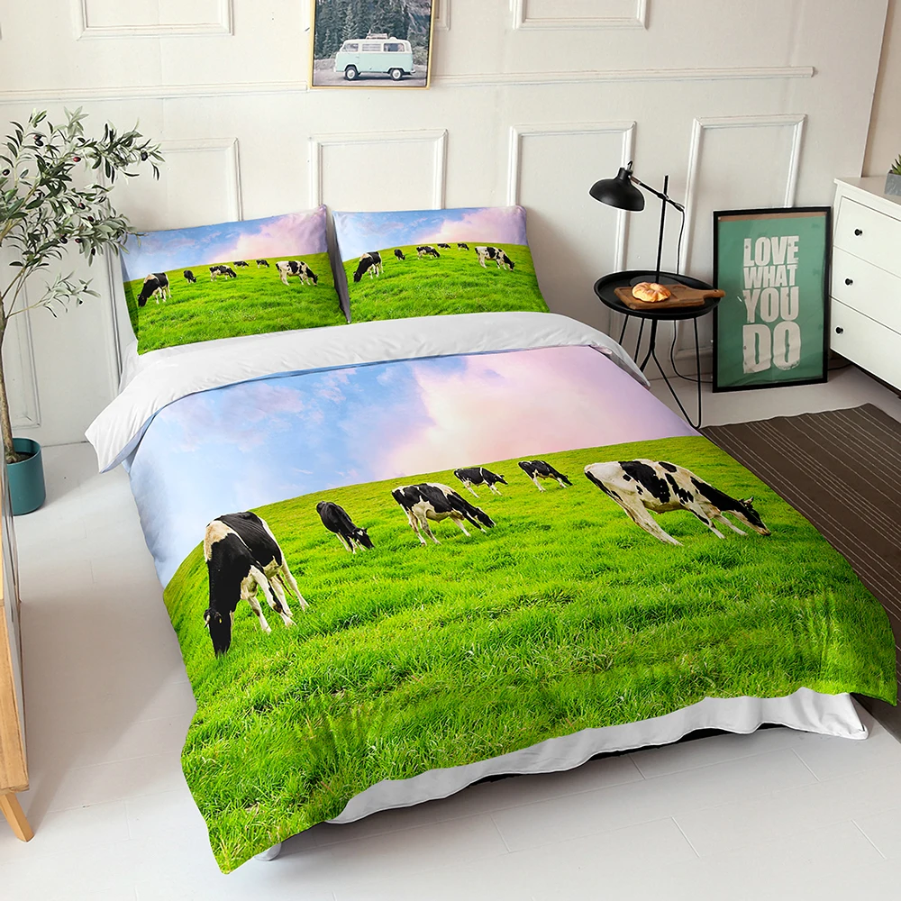 Bed Comforter Cow Print Bedding Set 3d Bed Linens Home Textiles With Pillowcase King Queen Single Double Size Duvet Cover
Bed Comforter Cow Print Bedding Set 3d Bed Linens Home Textiles With Pillowcase King Queen Single Double Size Duvet Cover