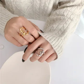 Fashion Golden Metal Ring for Women Geometric Cross Twist Minimalist Ring Adjustable Mouth Open Finger Band Party Jewelry Gift
Fashion Golden Metal Ring for Women Geometric Cross Twist Minimalist Ring Adjustable Mouth Open Finger Band Party Jewelry Gift