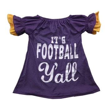 “it's football yall”children girl sport style ruffle sleeve shirt purple elastic neckline girl shirt
“it's football yall”children girl sport style ruffle sleeve shirt purple elastic neckline girl shirt